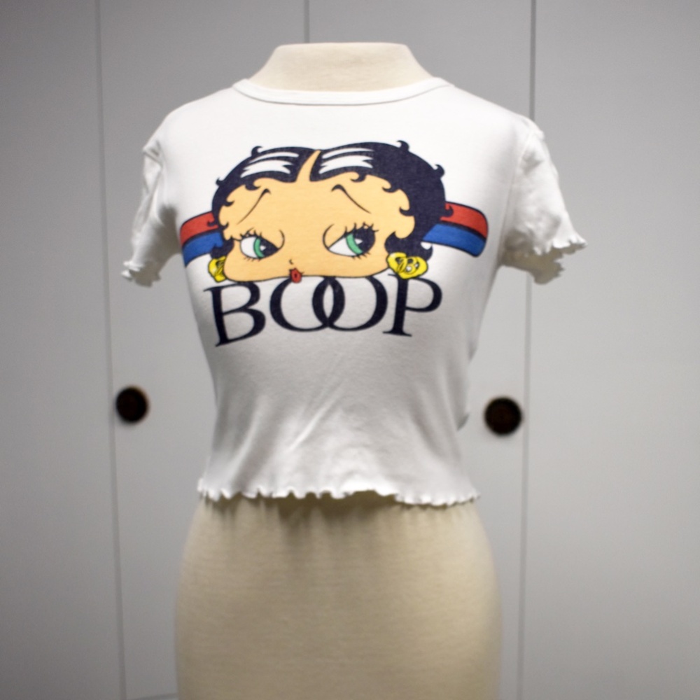 Vintage Inspired Edgy Betty Boop Cropped Top